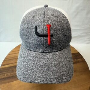 Par 4 Hat Cap Golf Short GRAY & WHITE Ouray Sportswear Unisex‎ Adjustable